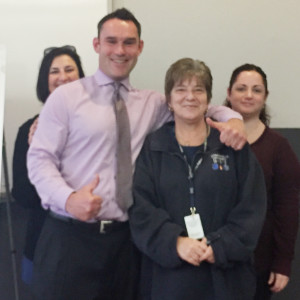 NEGOTIATING PARTNERS: David Nagle and Terry Medeiros, in front, and Christine Cornelio, left rear, and Susan DeSousa