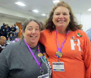 HARD WORK REWARDED: Diana Umina, left, and Rebecca Blake are co-chairs of Local 888’s Hopkinton paraprofessionals chapter, which recently negotiated a successful contract.