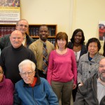 Some of the coworkers and friends who gathered to honor Greg King