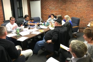 COPA members Tom Mckeever, Daniel Hoffer, Jorge Vargas, Rosa Matias, David Reno, Mike Kelly, Brenda Rodrigues and Rudy Renaud met on Feb. 11 to review candidate questionnaires and make an endorsement.