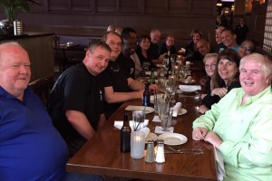 Local 888 delegates enjoying a meal while at the SEIU convention.