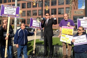 "The custodians go above and beyond in their service to the schools, while these private contractors often provide inferior service in their quest to maximize profits.  We are not going to stand by idly and watch good local jobs be destroyed and dedicated staff forced on unemployment,"  said Local 888 President Mark DelloRusso at the Malden rally. 