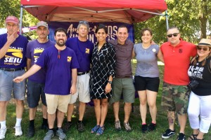 LABOR DAY IN LAWRENCE: SEIU members, staff and friends were on hand for the Bread and Roses Festival.