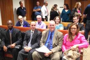 Local 888 members at hearing on upgrades for the state pension system.