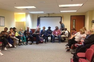 Members at the Holyoke Soldiers Home met with union reps in October to begin a campaign for more respect.