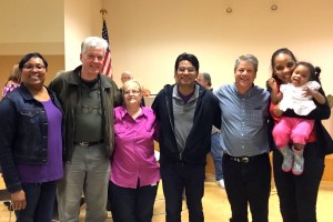 SEIU Local 888 had a good turnout at the Labor Guild's workshop on "Unlocking the Mysteries of Just Cause" held on June 5. Pictured left to right are Leigha Earl (BPHC), Peter Cavicchio (BPHC), Charlotte Killam (BW&S), Jorge Vargas, (BPS) Rand Wilson (Local 888), and Damali Simmonds (BW&S)