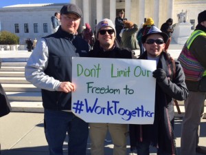 Local 888 Executive Board member Tom McKeever joined staff members Dan Hoffer and Joe Lazzerini at the Supreme Court