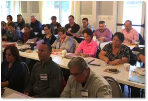 Local 888 members at the Together We Rise Training Cape Cod. Jayne Fogarty is first from left in the first row. 