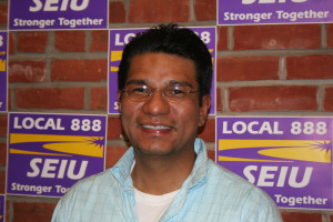 Jorge Vargas, member of the Committee on Political Action or COPA. Vargas is working to get more members involved in Local 888 political campaigns. “Our members are very concerned about how public policy affects them and their children. The union is a vehicle to affect change and fight for a better future.”